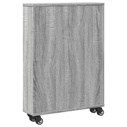 Narrow Storage Trolley Grey Sonoma 48x13x68 cm Engineered Wood