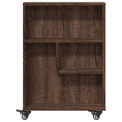 Narrow Storage Trolley Brown Oak 48x13x68 cm Engineered Wood