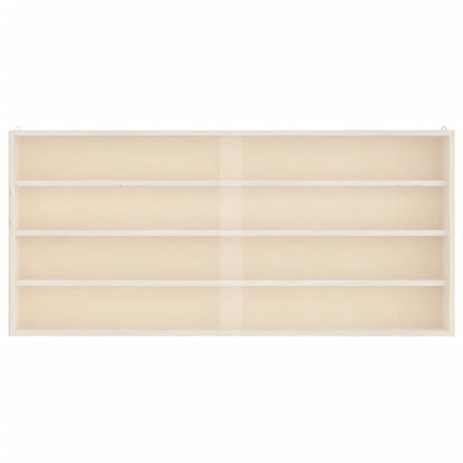 Wooden Collector's Display Case with Doors 80x8.5x37cm