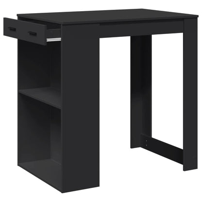 Bar Table Black 102x70x103.5 cm Engineered Wood