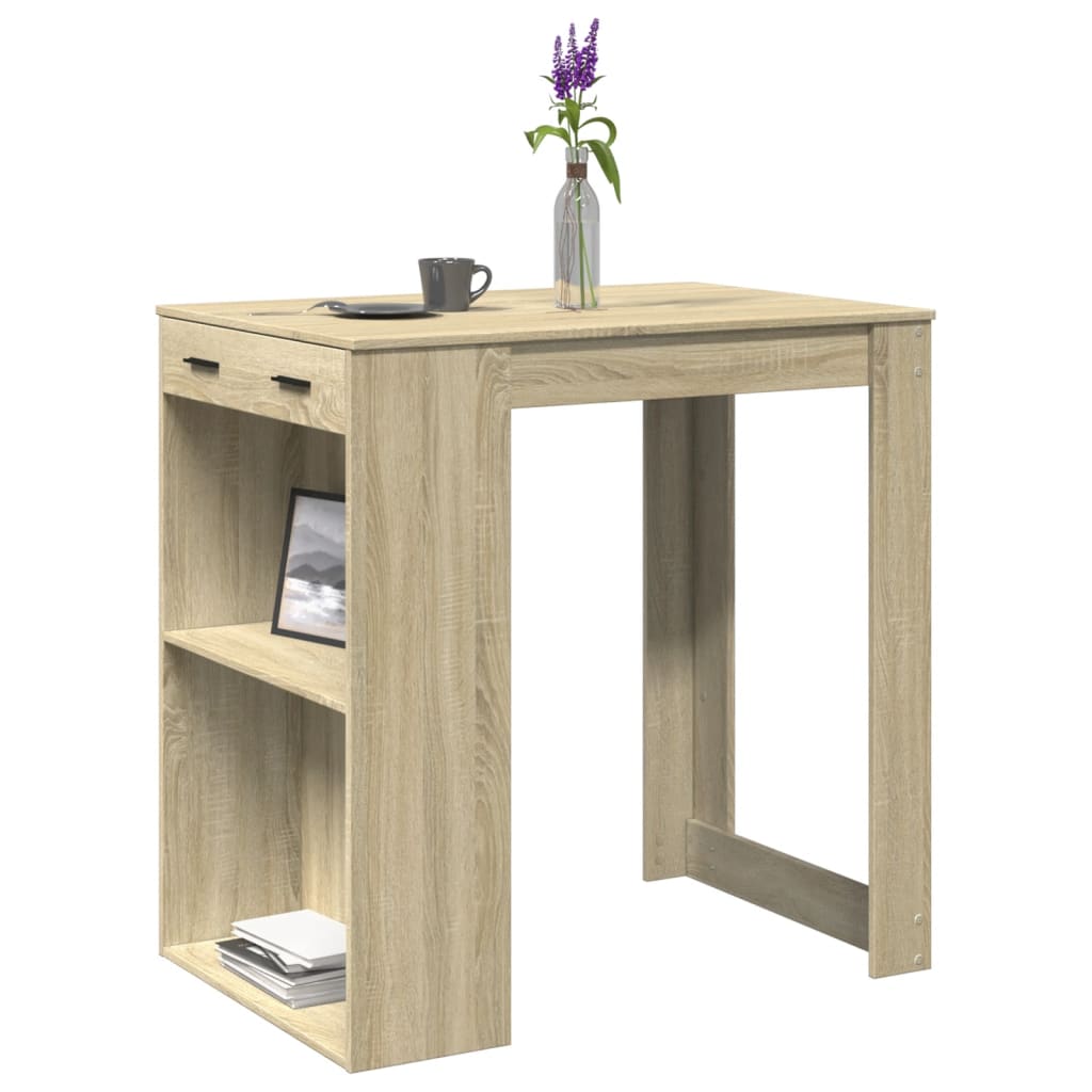 Bar Table Sonoma Oak 102x70x103.5 cm Engineered Wood