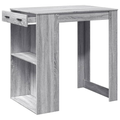 Bar Table Grey Sonoma 102x70x103.5 cm Engineered Wood