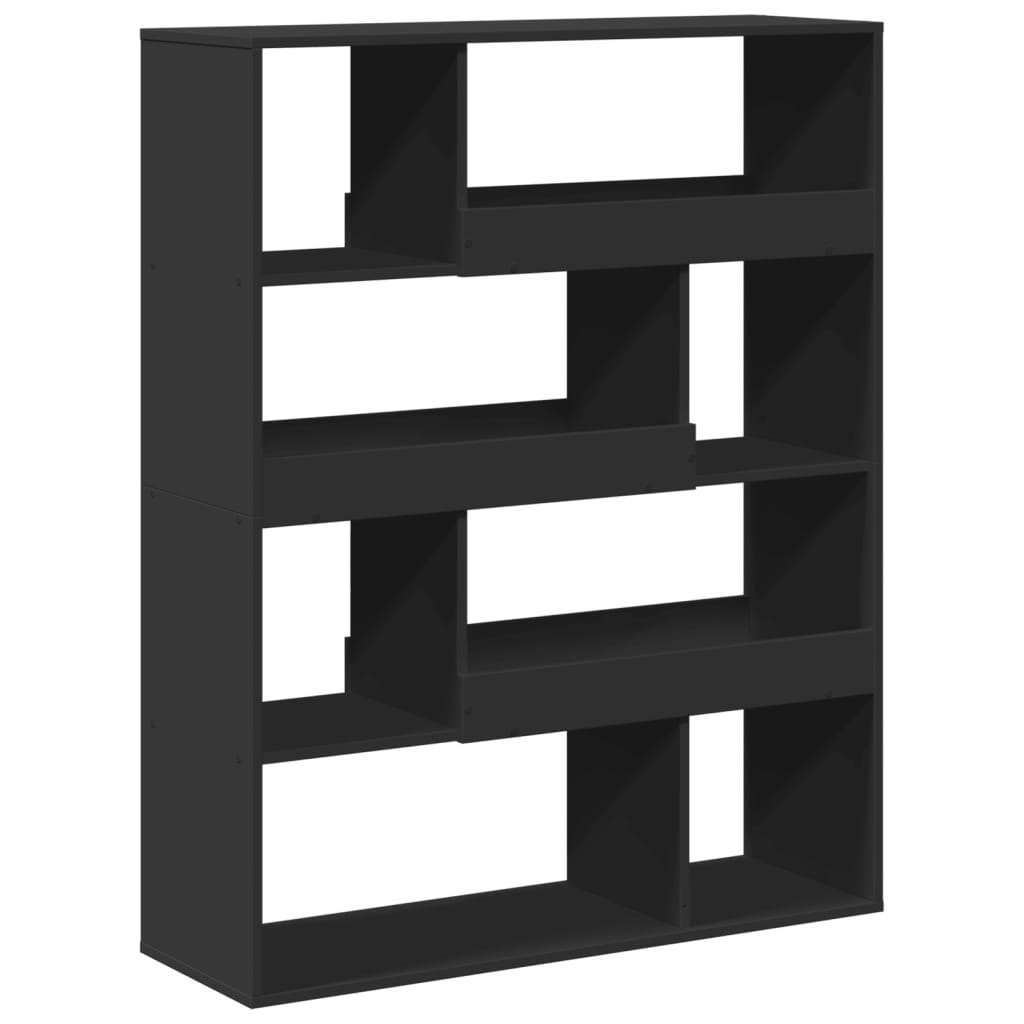 Bookcase Black 100x33x125.5 cm Engineered Wood