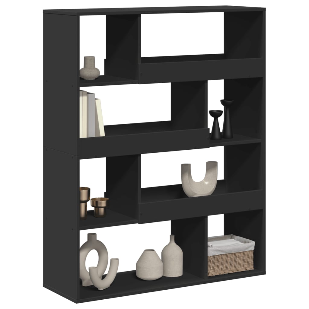 Bookcase Black 100x33x125.5 cm Engineered Wood