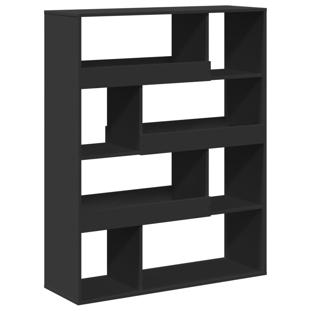 Bookcase Black 100x33x125.5 cm Engineered Wood