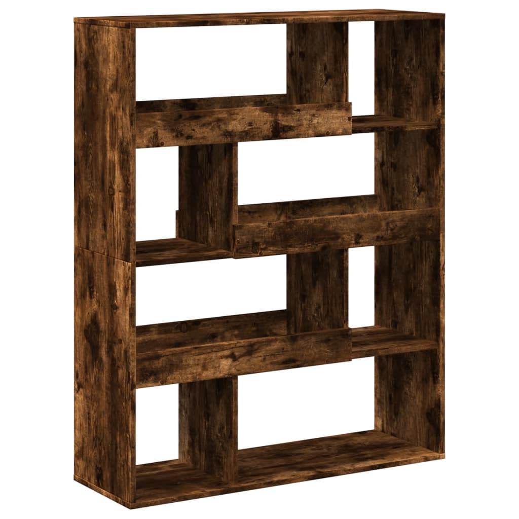 Bookcase Smoked Oak100x33x125.5 cm Engineered Wood