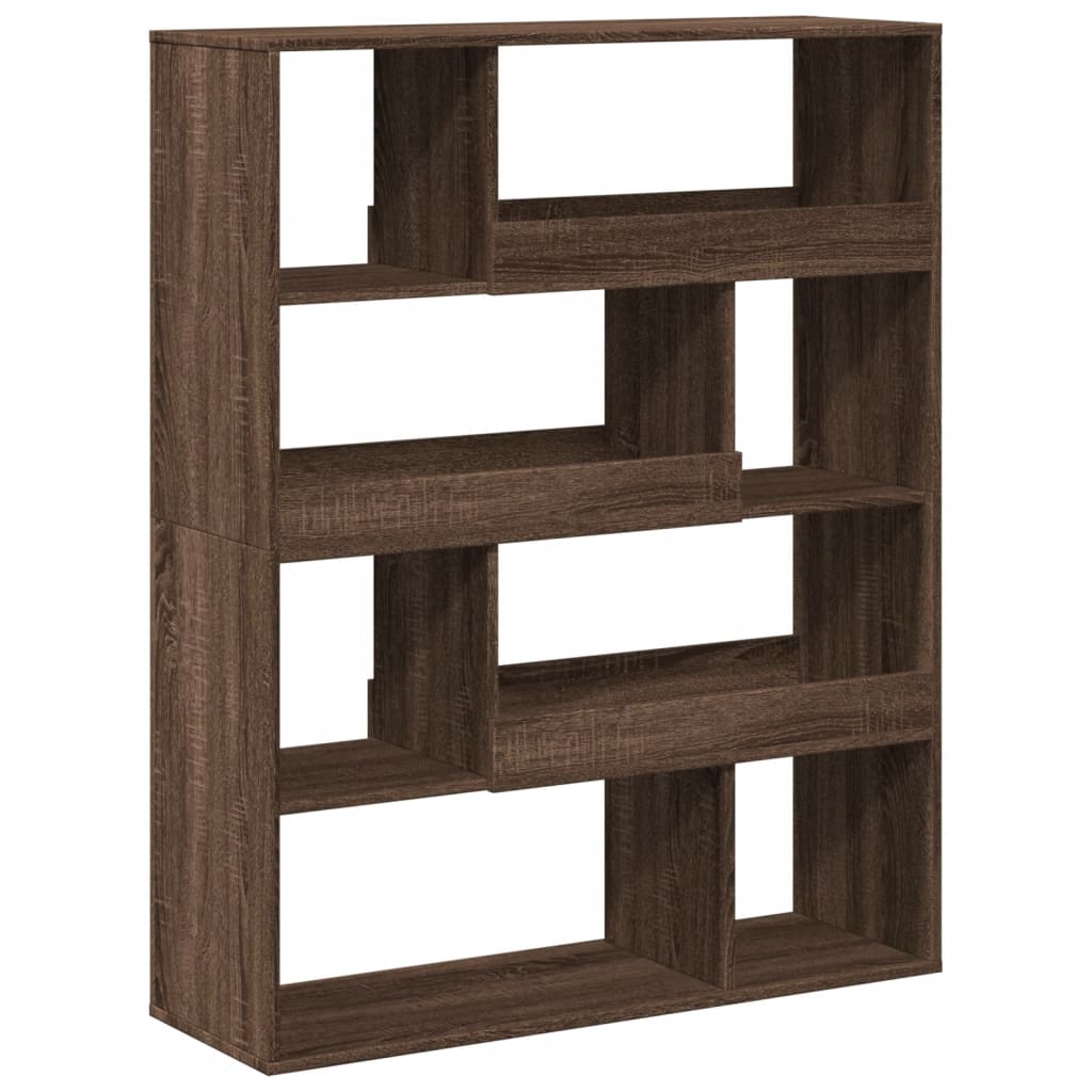 Bookcase Brown Oak 100x33x125.5 cm Engineered Wood