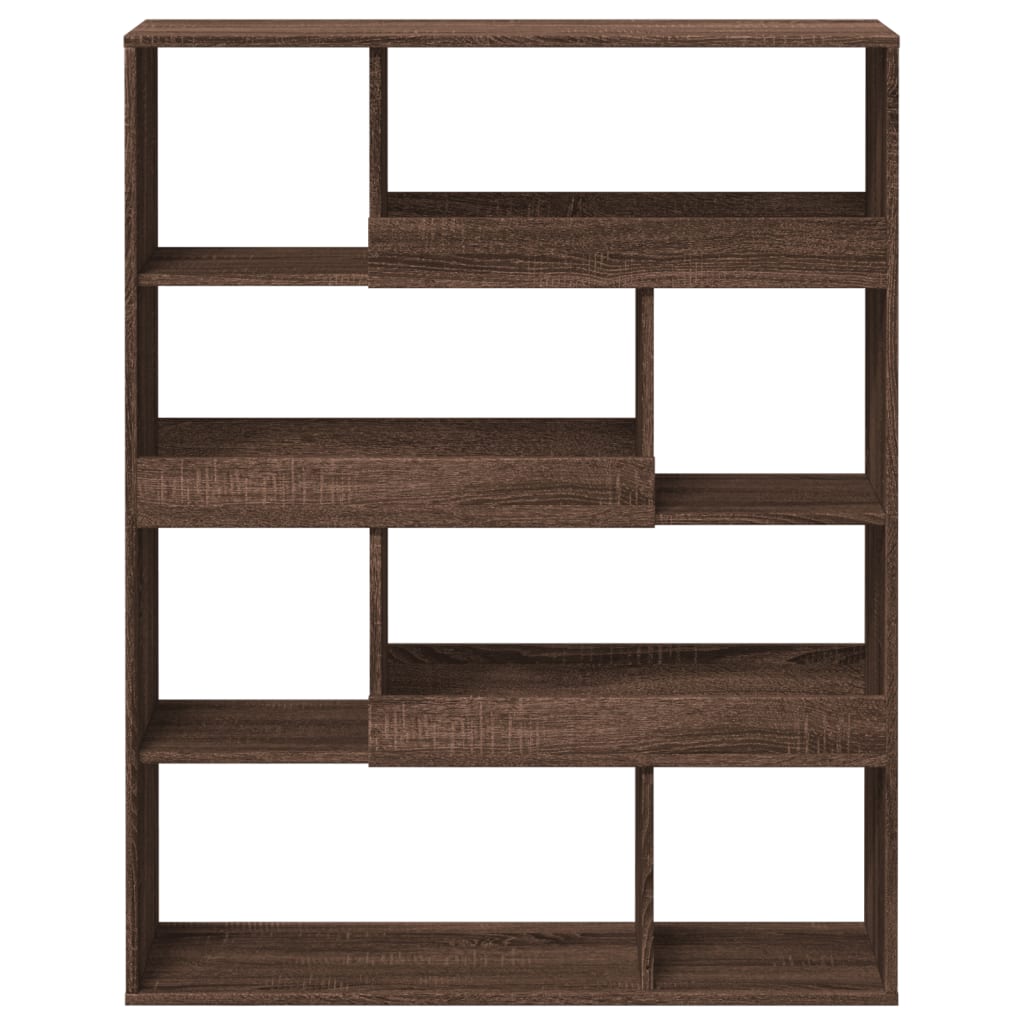 Bookcase Brown Oak 100x33x125.5 cm Engineered Wood