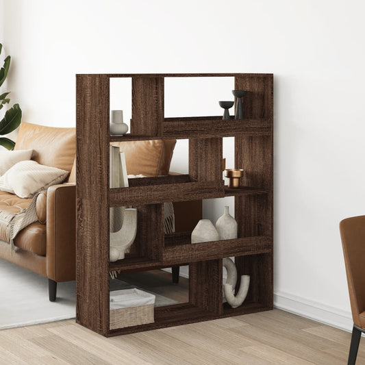 Bookcase Brown Oak 100x33x125.5 cm Engineered Wood