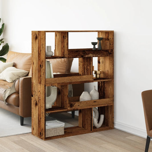 Bookcase Old Wood 100x33x125.5 cm Engineered Wood