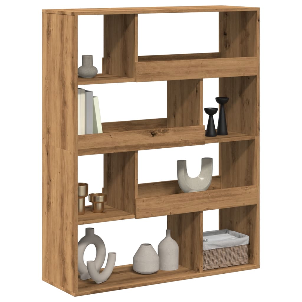 Bookcase Artisian Oak 100x33x125.5 cm Engineered Wood