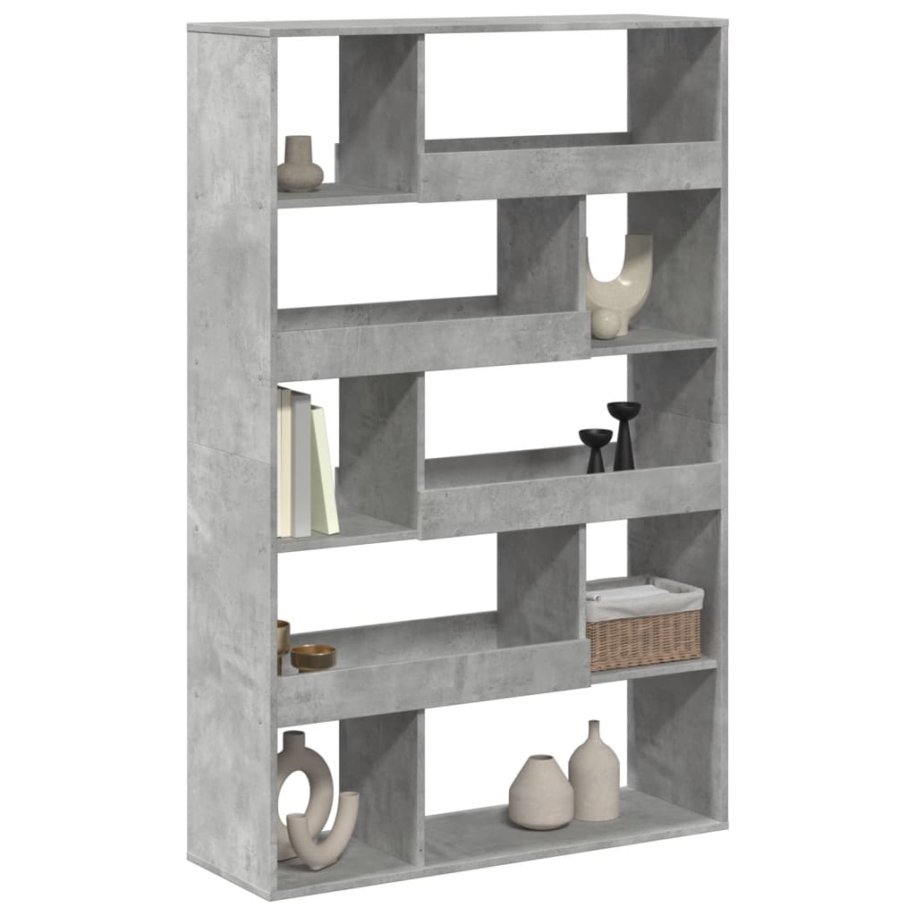 Bookcase Concrete Grey 100x33x156.5 cm Engineered Wood