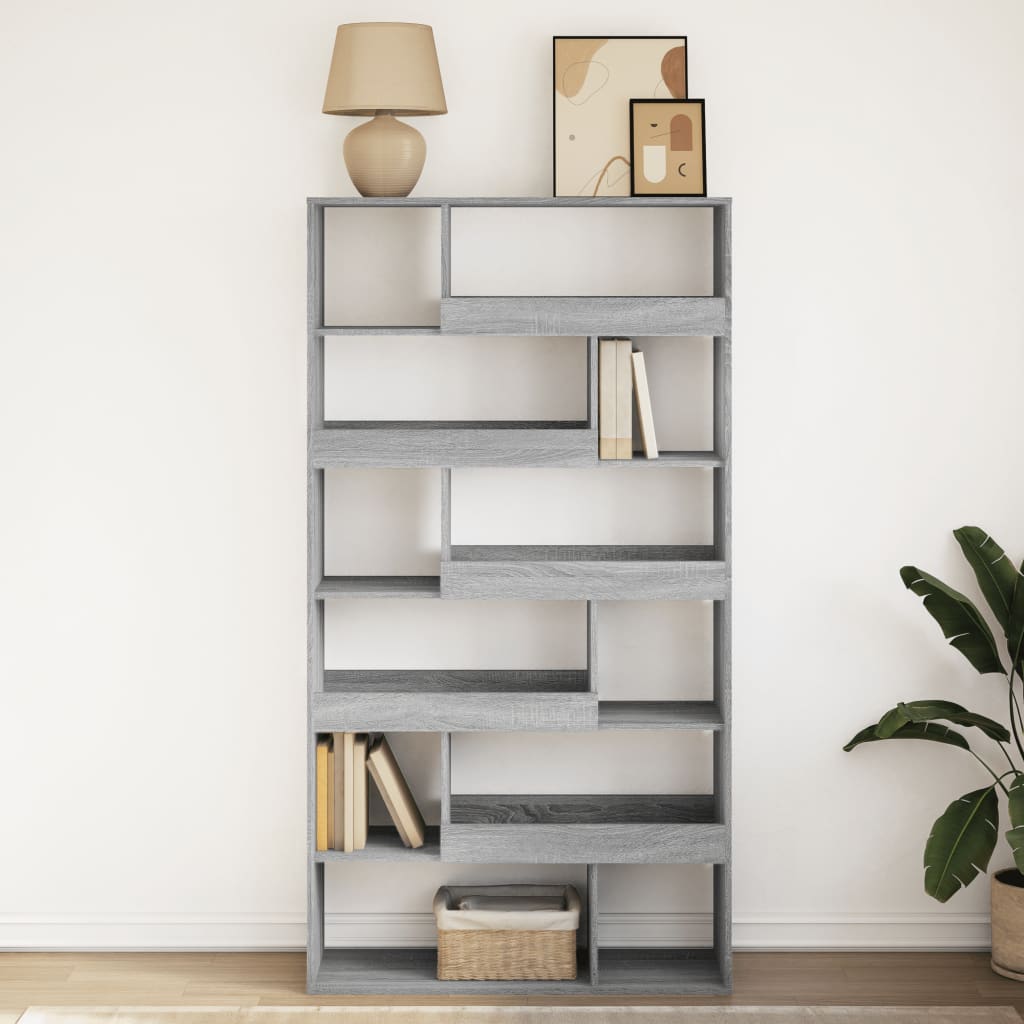 Bookcase Grey Sonoma 100x33x187.5 cm Engineered Wood