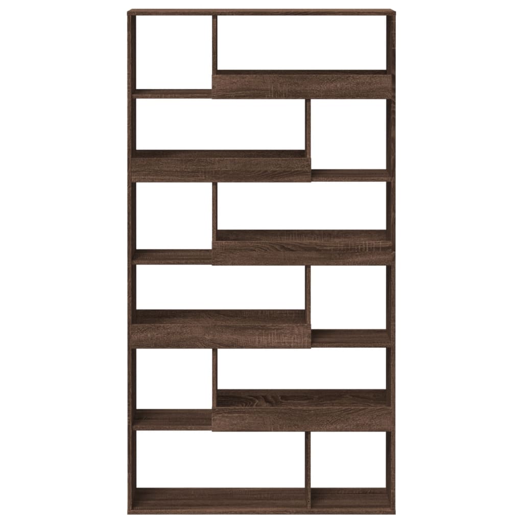 Bookcase Brown Oak 100x33x187.5 cm Engineered Wood