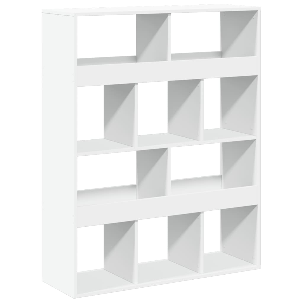 Bookcase White 100x33x125.5 cm Engineered Wood