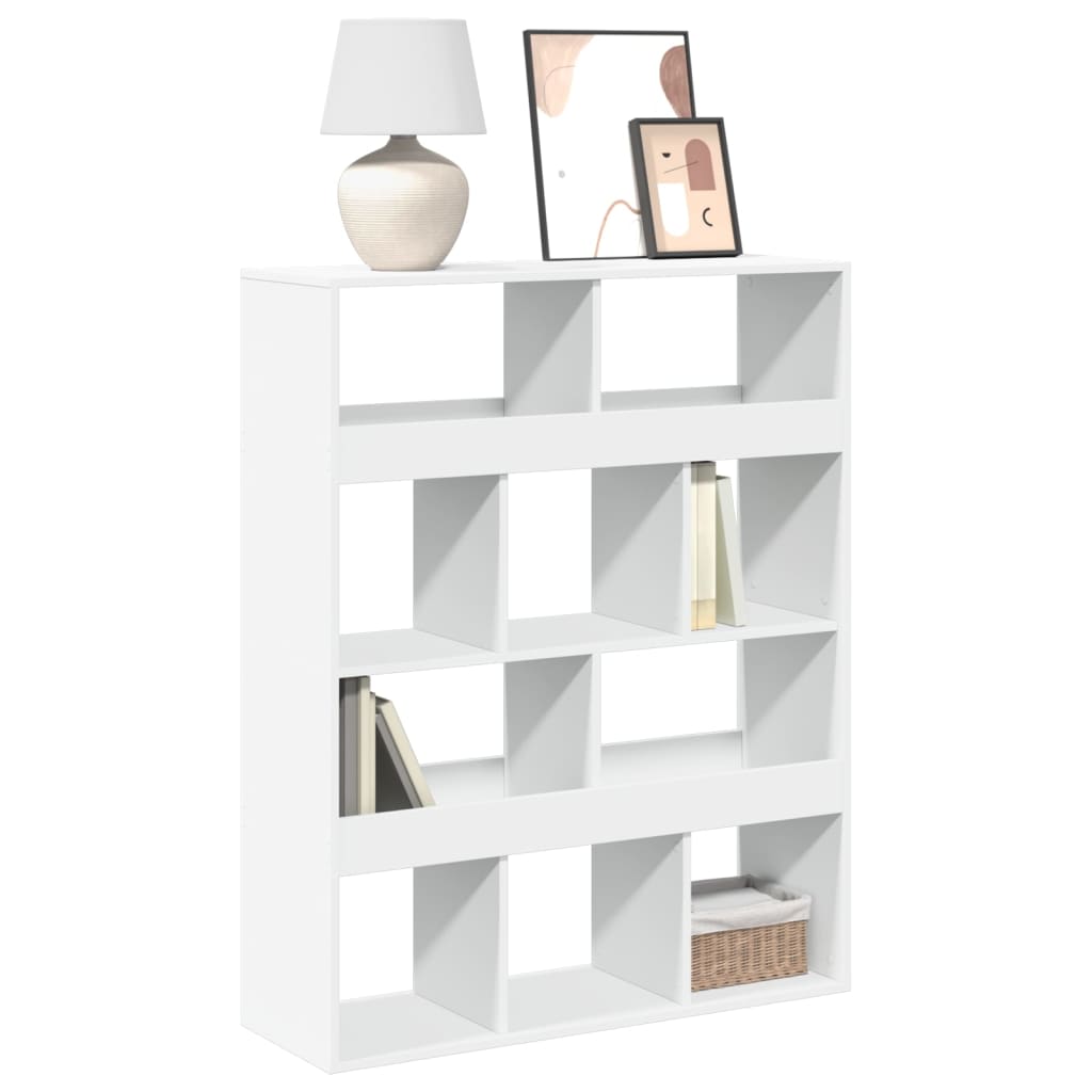 Bookcase White 100x33x125.5 cm Engineered Wood