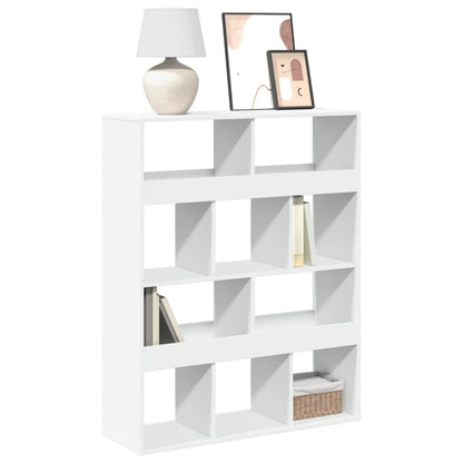 Bookcase White 100x33x125.5 cm Engineered Wood