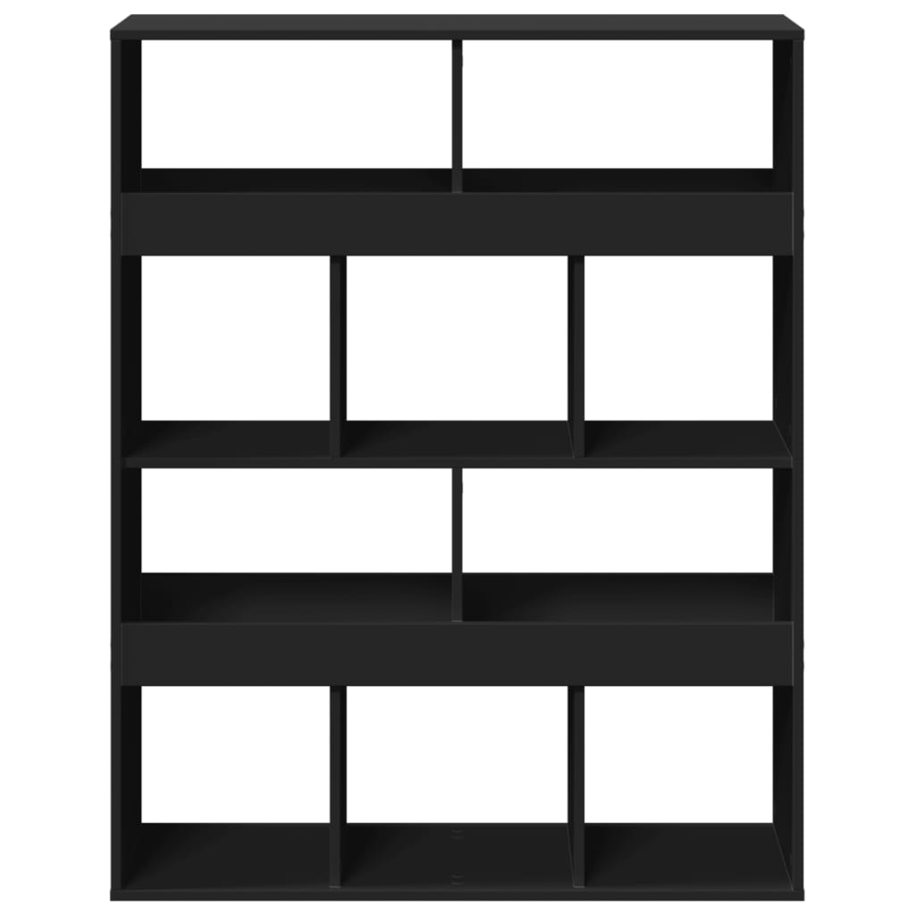 Bookcase Black 100x33x125.5 cm Engineered Wood