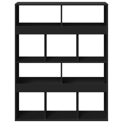 Bookcase Black 100x33x125.5 cm Engineered Wood