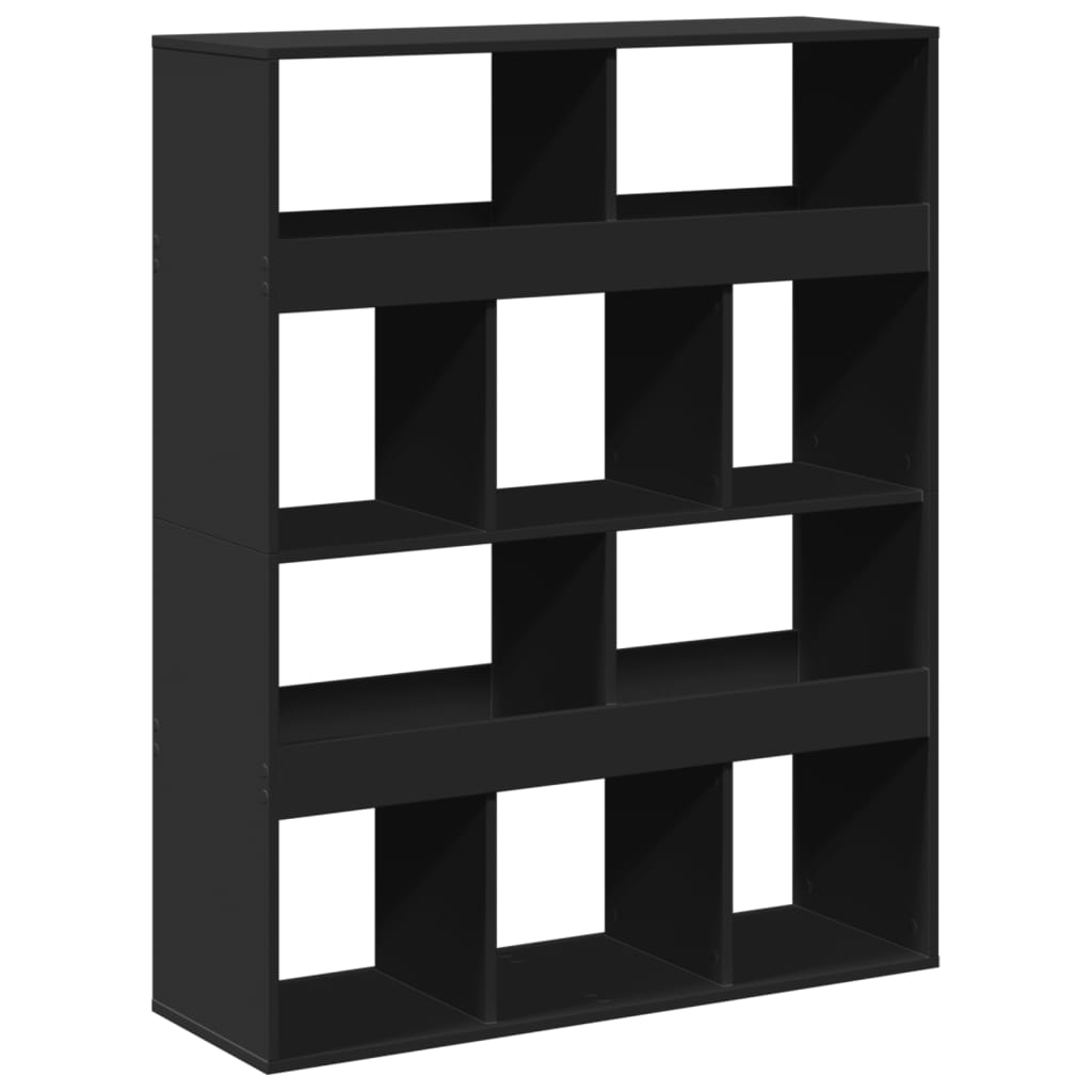 Bookcase Black 100x33x125.5 cm Engineered Wood