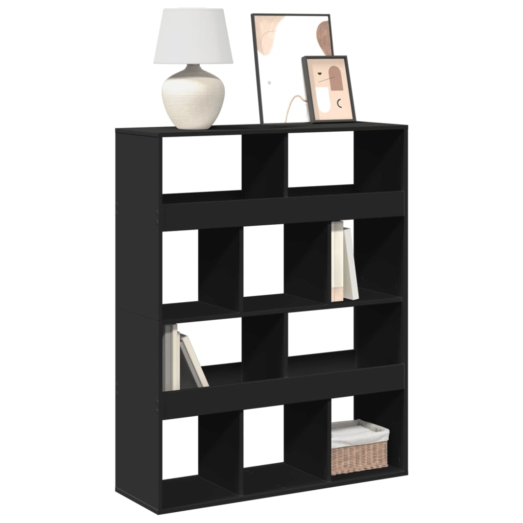 Bookcase Black 100x33x125.5 cm Engineered Wood