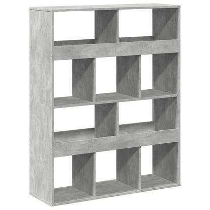 Bookcase Concrete Grey 100x33x125.5 cm Engineered Wood