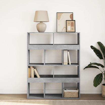 Bookcase Concrete Grey 100x33x125.5 cm Engineered Wood