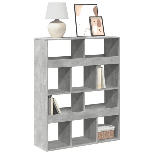 Bookcase Concrete Grey 100x33x125.5 cm Engineered Wood