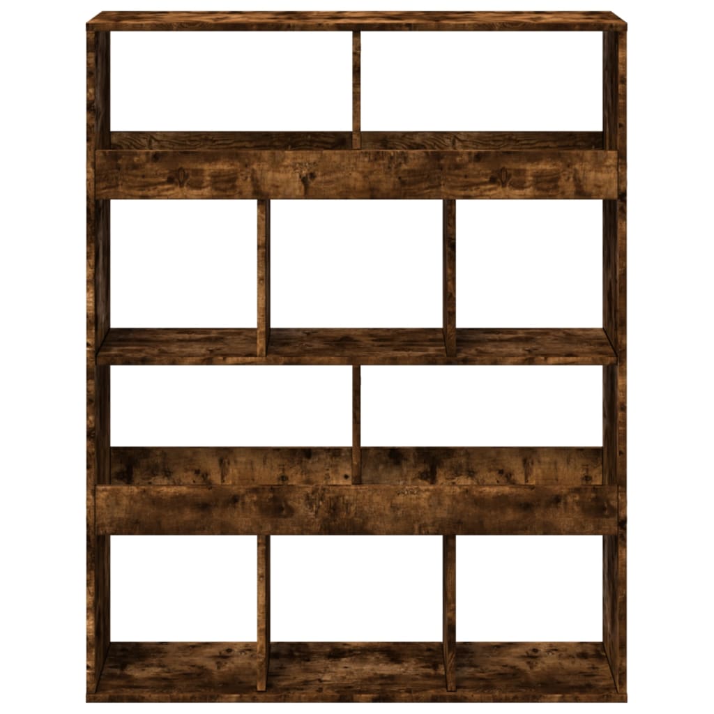 Bookcase Smoked Oak100x33x125.5 cm Engineered Wood