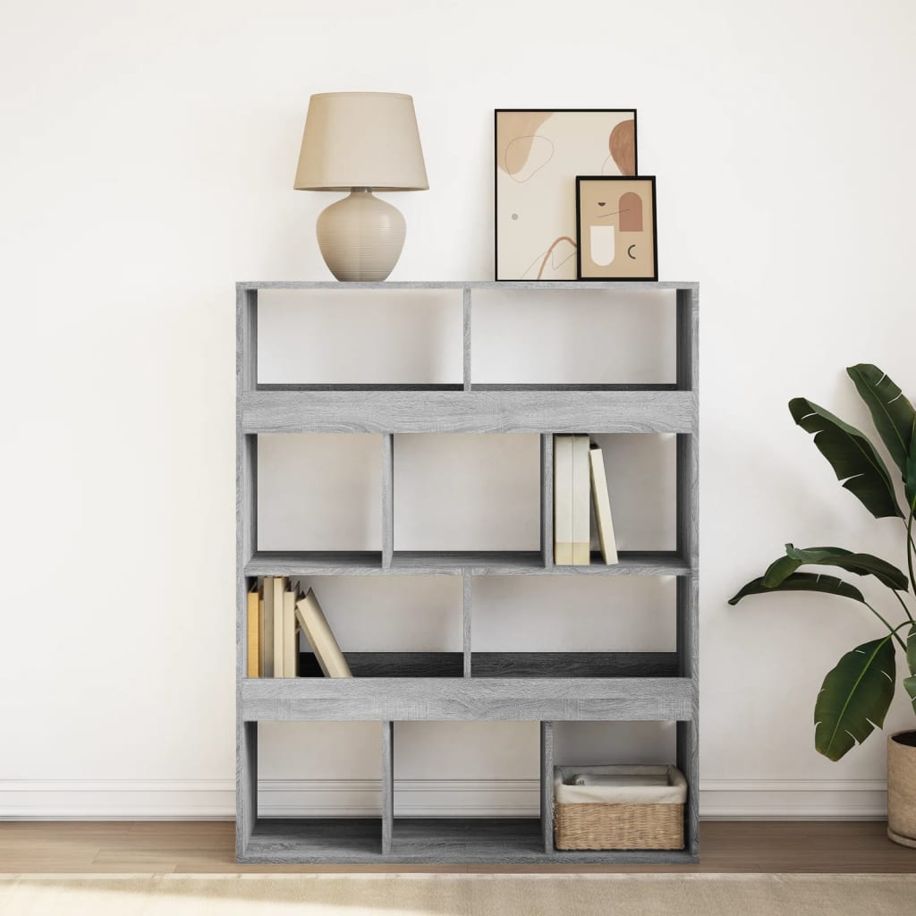 Bookcase Grey Sonoma 100x33x125.5 cm Engineered Wood