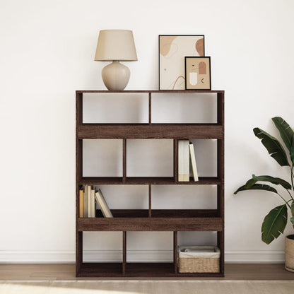 Bookcase Brown Oak 100x33x125.5 cm Engineered Wood