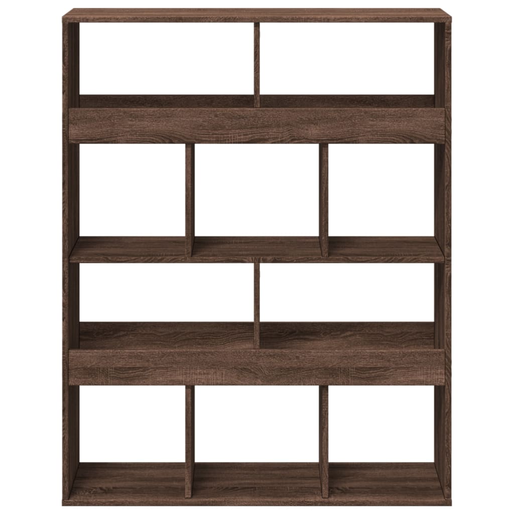 Bookcase Brown Oak 100x33x125.5 cm Engineered Wood