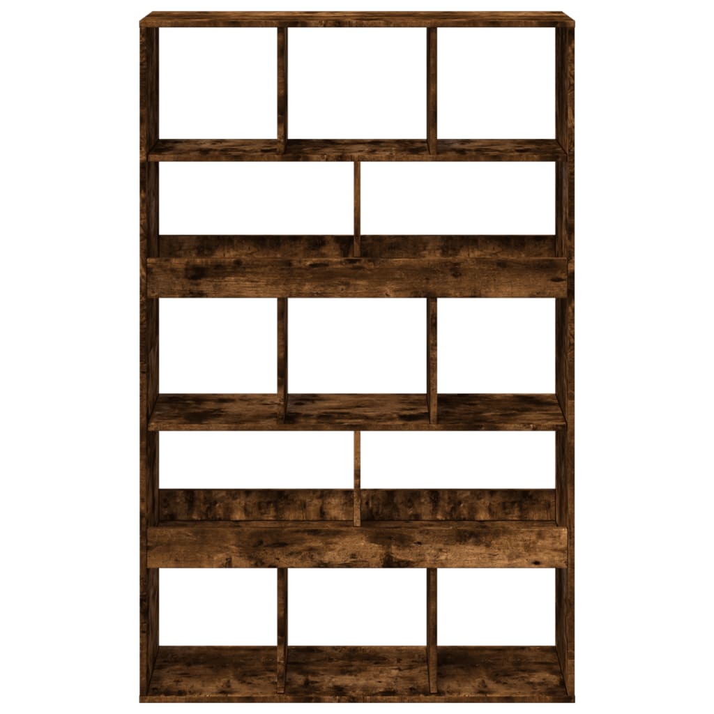 Bookcase Smoked Oak100x33x156.5 cm Engineered Wood