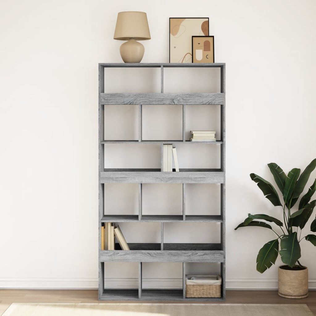 Bookcase Grey Sonoma 100x33x187.5 cm Engineered Wood