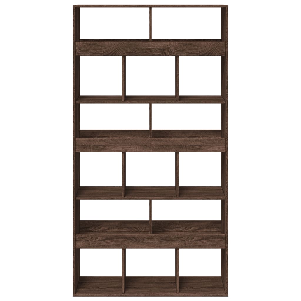 Bookcase Brown Oak 100x33x187.5 cm Engineered Wood