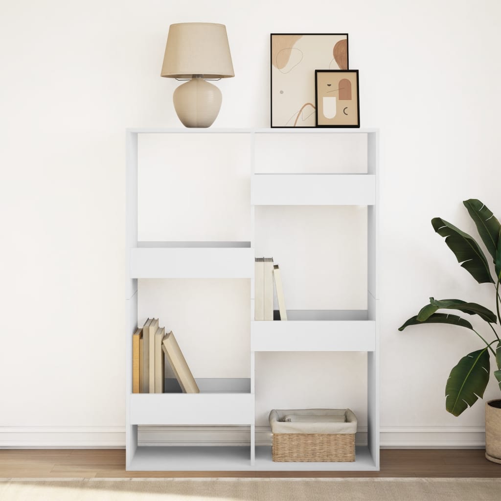 Bookcase White 100x33x135 cm Engineered Wood