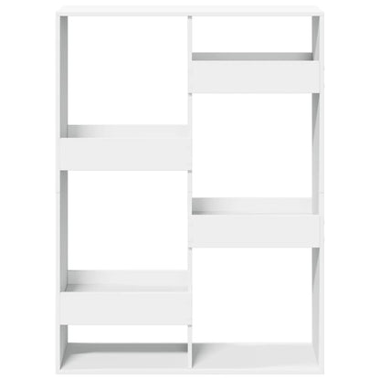 Bookcase White 100x33x135 cm Engineered Wood