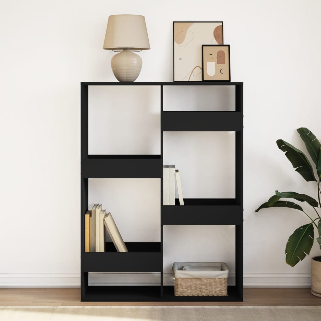 Bookcase Black 100x33x135 cm Engineered Wood