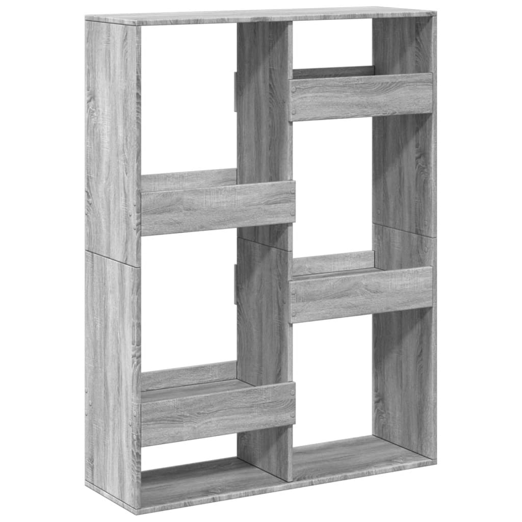 Bookcase Grey Sonoma 100x33x135 cm Engineered Wood