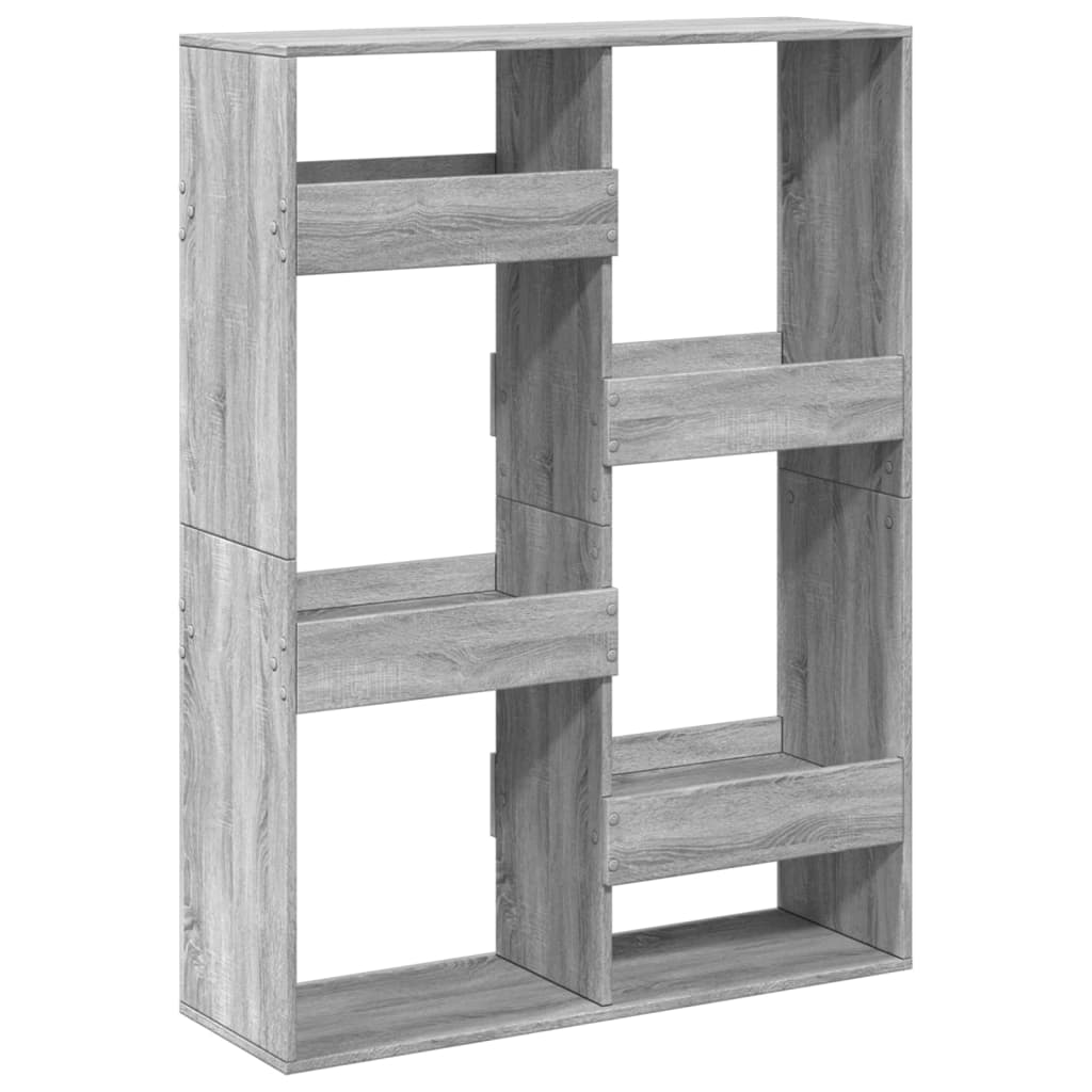 Bookcase Grey Sonoma 100x33x135 cm Engineered Wood