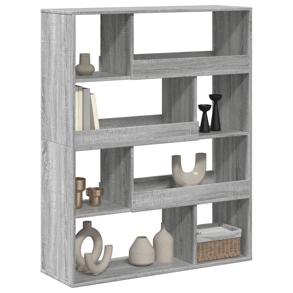 Room Divider Grey Sonoma 100x33x125.5 cm Engineered Wood