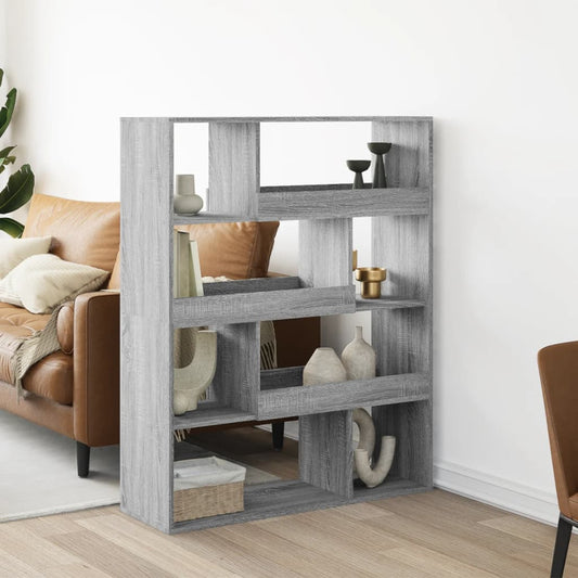 Room Divider Grey Sonoma 100x33x125.5 cm Engineered Wood