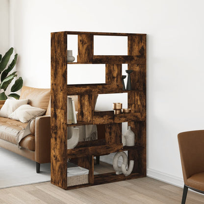 Room Divider Smoked Oak100x33x156.5 cm Engineered Wood