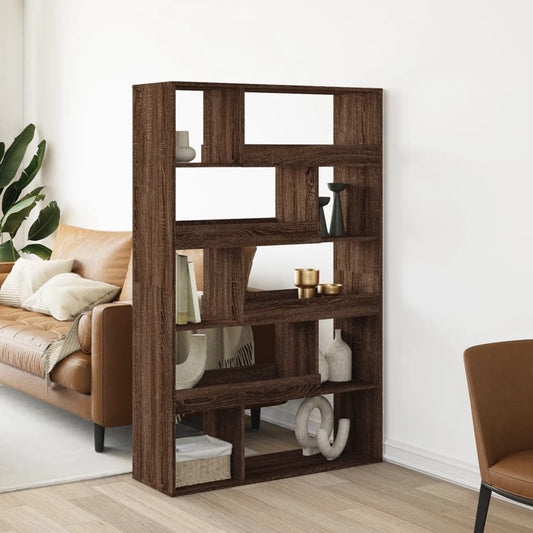 Room Divider Brown Oak 100x33x156.5 cm Engineered Wood