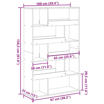 Room Divider Old Wood 100x33x156.5 cm Engineered Wood