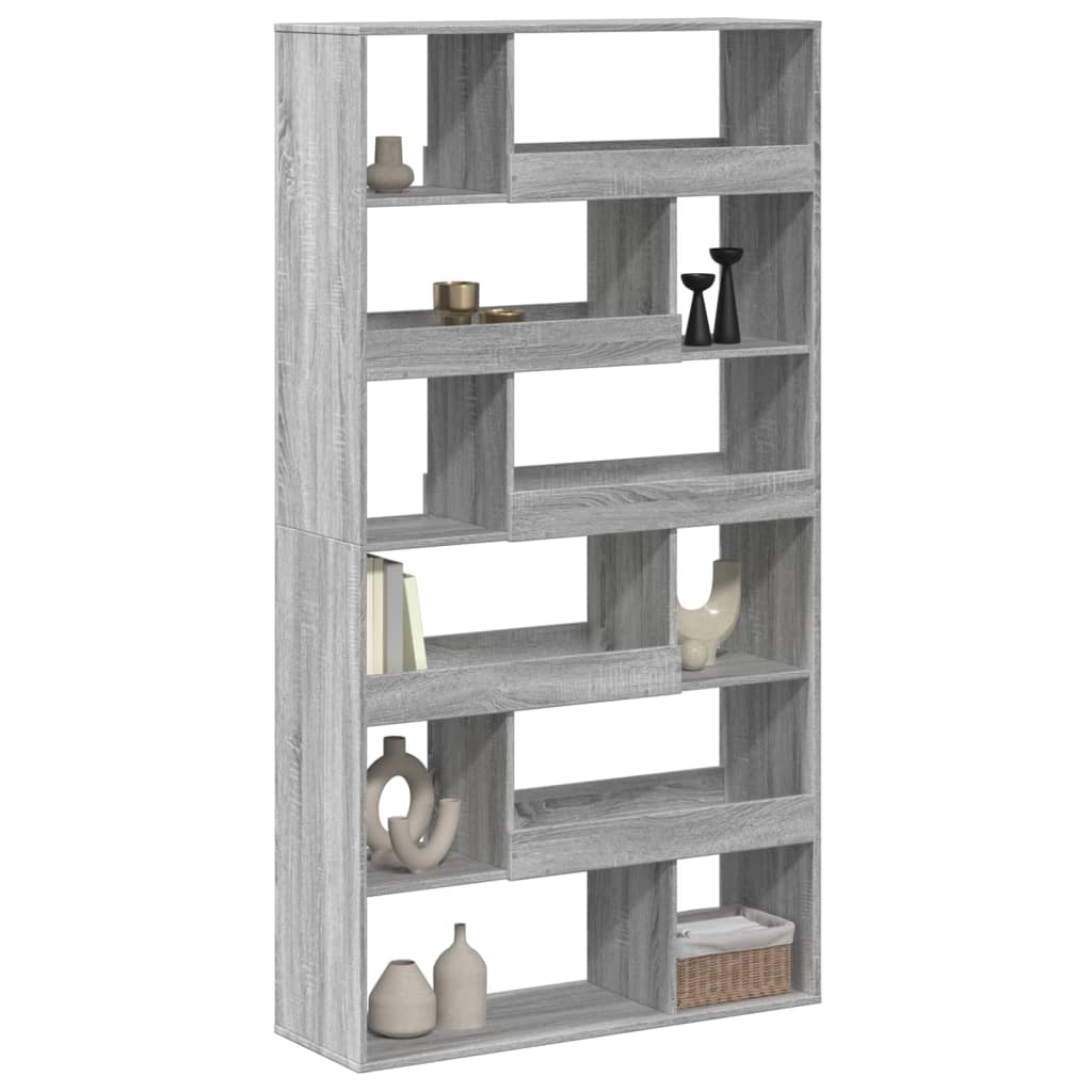 Room Divider Grey Sonoma 100x33x187.5 cm Engineered Wood