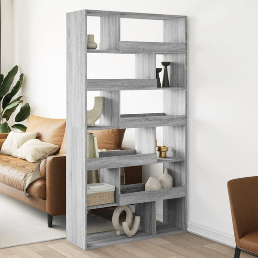 Room Divider Grey Sonoma 100x33x187.5 cm Engineered Wood