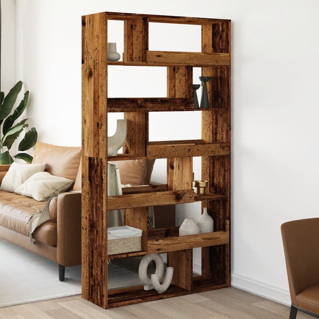 Room Divider Old Wood 100x33x187.5 cm Engineered Wood