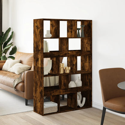 Room Divider Smoked Oak100x33x156.5 cm Engineered Wood