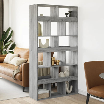 Room Divider Grey Sonoma 100x33x187.5 cm Engineered Wood